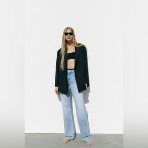 ZARA TRF mid-rise Wide Leg Jeans